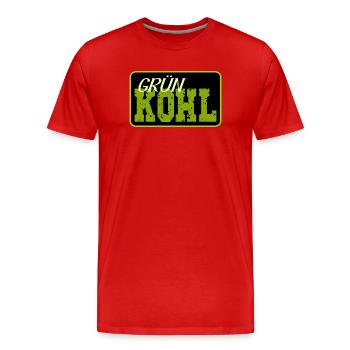 Kale Cabbage - Men's Premium Organic T-Shirt - red - Front - Damien (186cm)