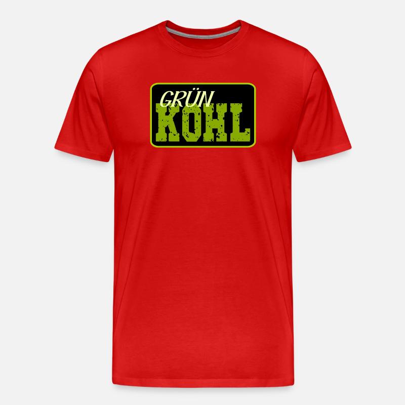 Kale Cabbage - Men's Premium Organic T-Shirt - red