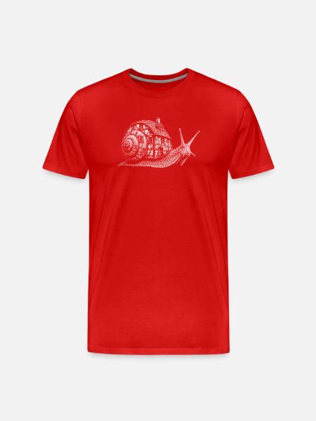 Edible snail - Men's Premium Organic T-Shirt - red