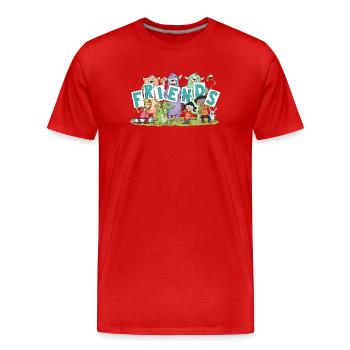 amis - T-shirt bio Premium Homme - rouge - Devant - Damien (186cm)