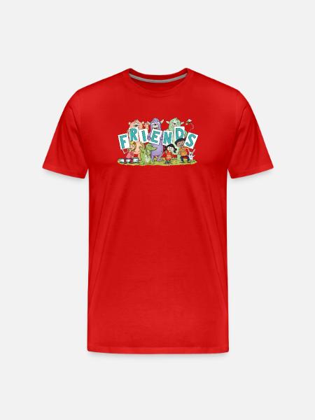 friends - Men's Premium Organic T-Shirt - red