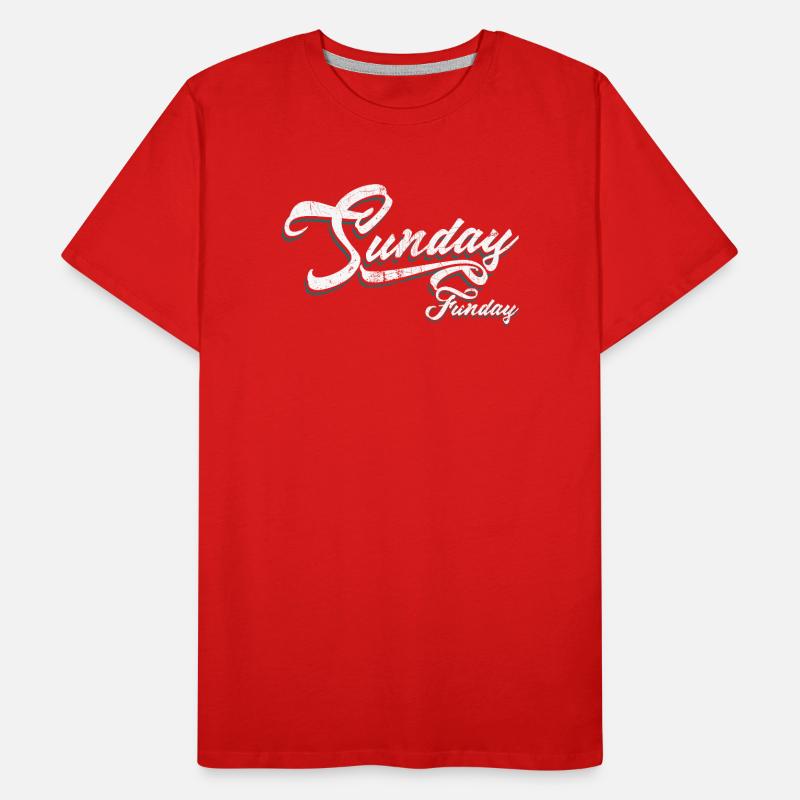 Sunday Funday Script Neon Men's Premium Organic T-Shirt