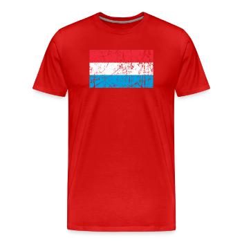 Luxemburg Luxemburg Luxemburg Fahne Flagge - Männer Premium Bio T-Shirt - Rot - Vorne - Damien (186cm)
