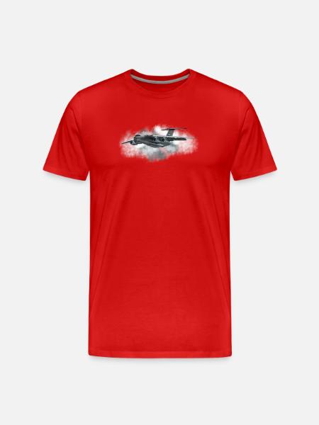 transport aircraft - Men's Premium Organic T-Shirt - red