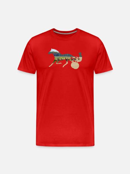 tracteur - T-shirt bio Premium Homme - rouge