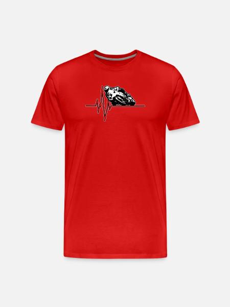 Motorcycle pulse 1 - Men's Premium Organic T-Shirt - red