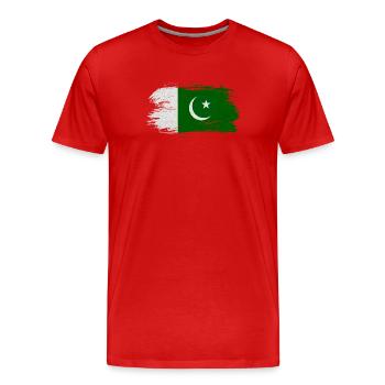 Drapeau du Pakistan - T-shirt bio Premium Homme - rouge - Devant - Damien (186cm)