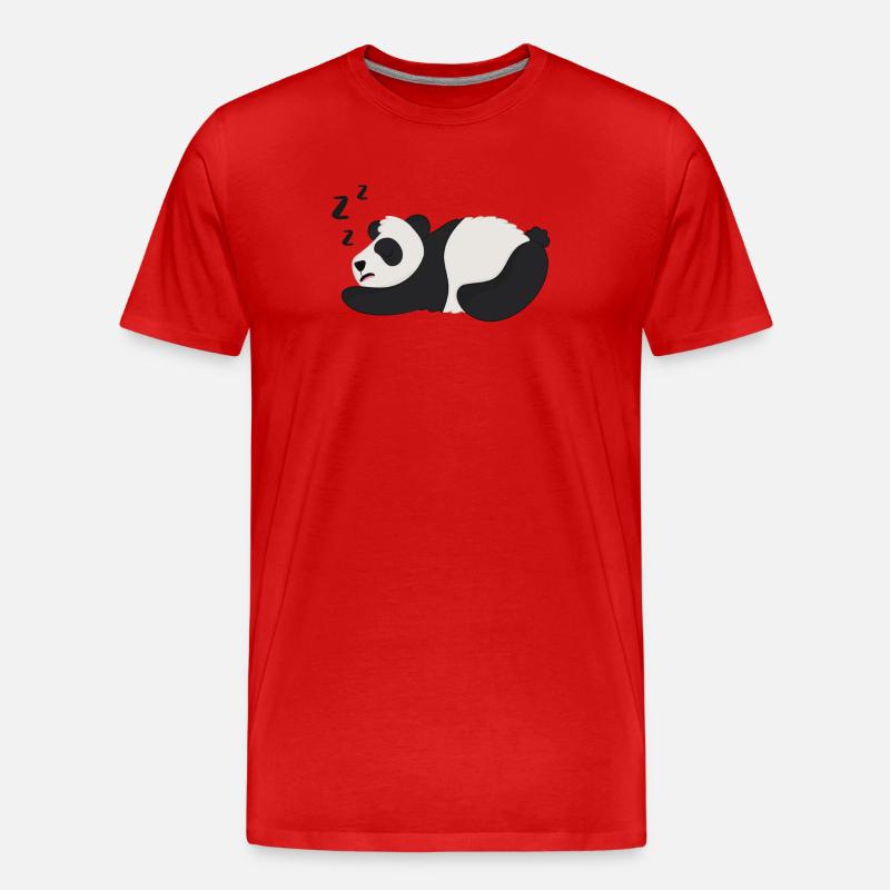 Panda Pandabär - Männer Premium Bio T-Shirt - Rot