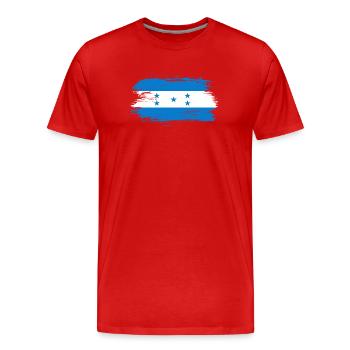 Honduras Flagge - Männer Premium Bio T-Shirt - Rot - Vorne - Damien (186cm)