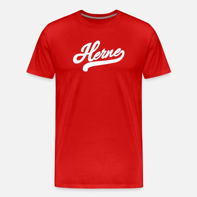 Herne Rétro - T-shirt bio Premium Homme - rouge