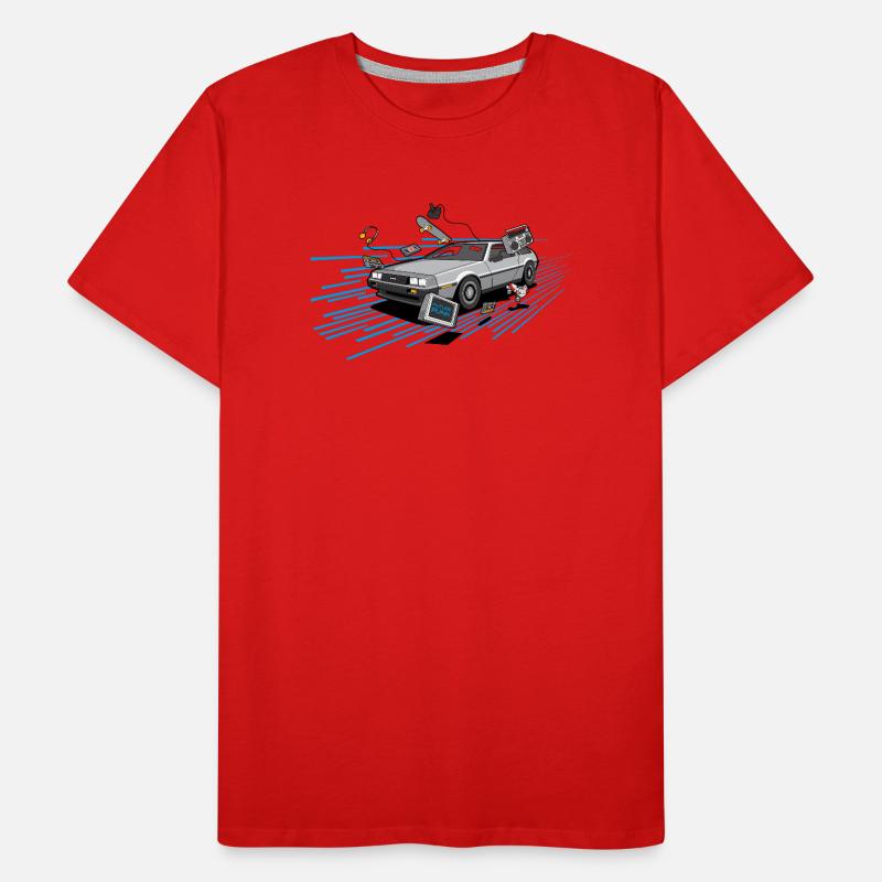 Delorean Oldtimer Youngtimer Retro Future blau 80s Männer Premium Bio T-Shirt