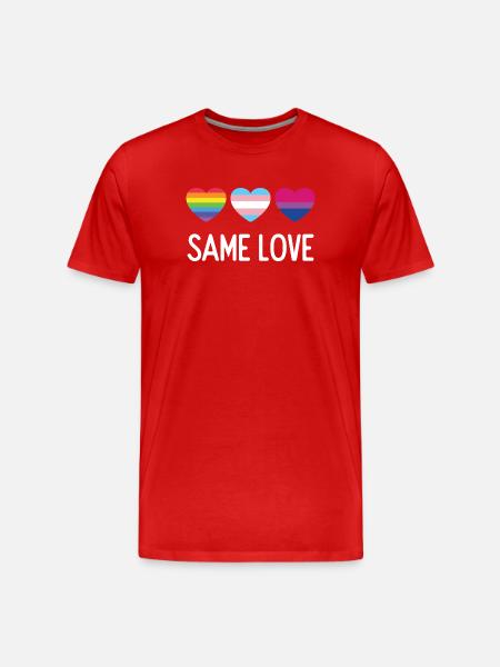 Pride Month LGBTQ - Same Love - Men's Premium Organic T-Shirt - red