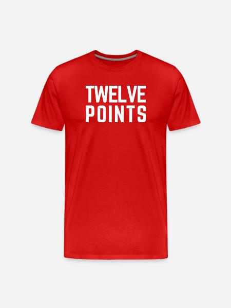 TOLV POINT Eurovision Østrig 2026 - Herre Premium T-shirt økologisk - rød