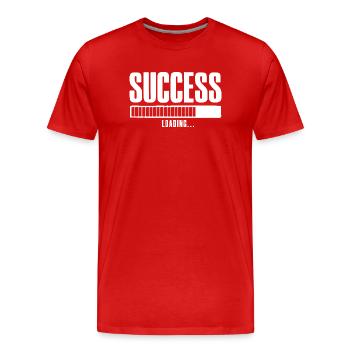 Succès Chargement Entreprise en ligne Affilié - T-shirt bio Premium Homme - rouge - Devant - Damien (186cm)