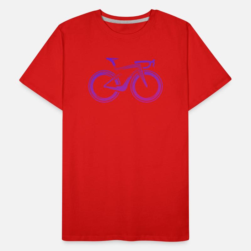Abstract bicycle design in purple Men's Premium Organic T-Shirt