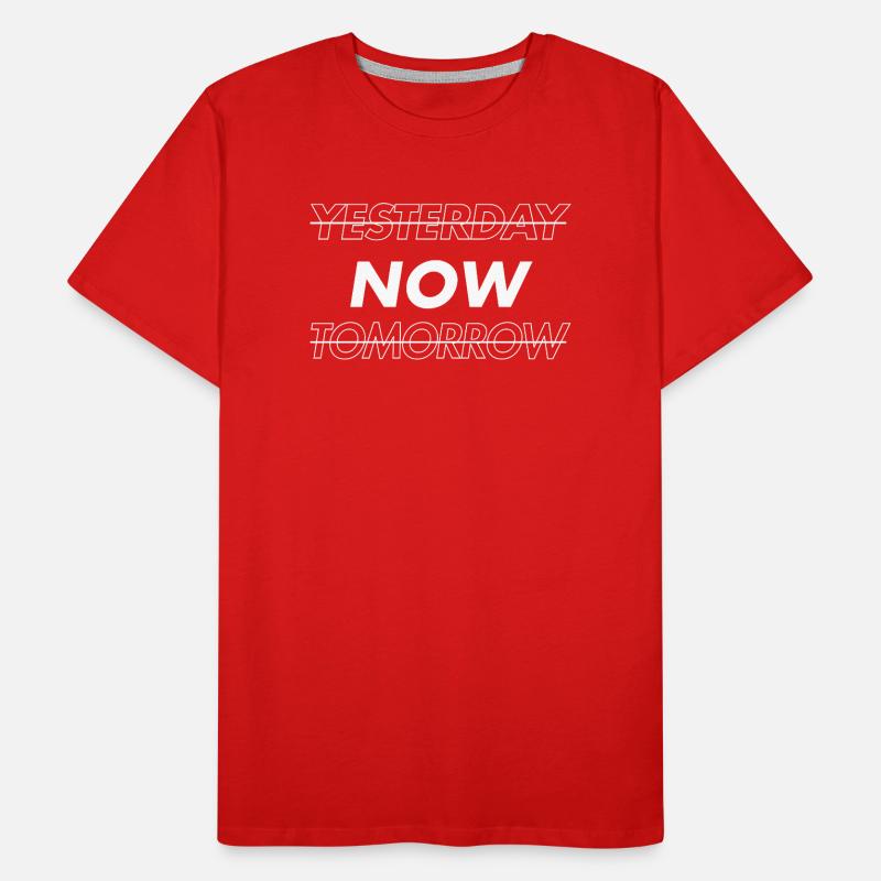NOW! Yesterday. Tomorrow Männer Premium Bio T-Shirt