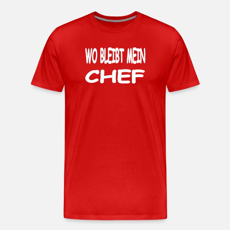 Chef - Männer Premium Bio T-Shirt - Rot