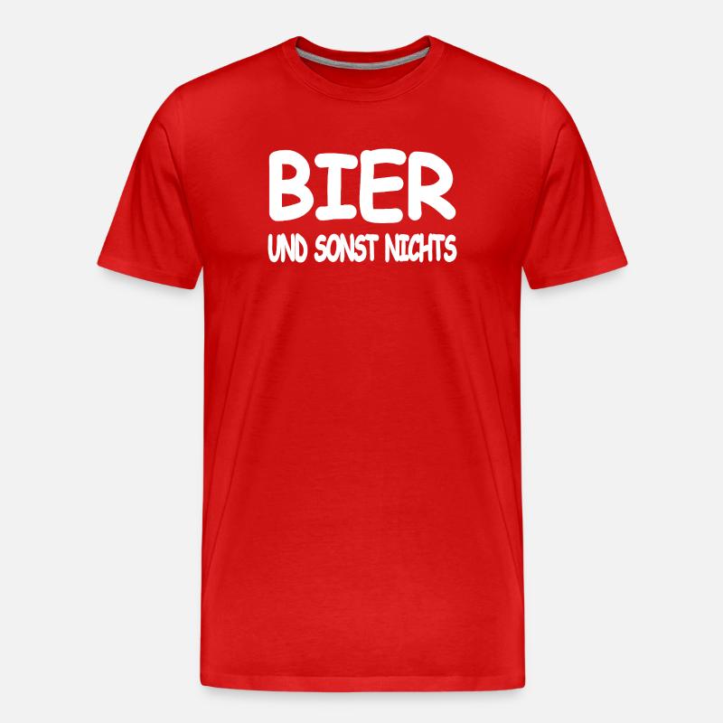 Bier - Männer Premium Bio T-Shirt - Rot