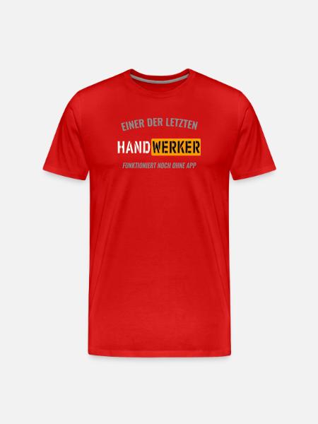 Einer der letzten Handwerker  - Männer Premium Bio T-Shirt - Rot
