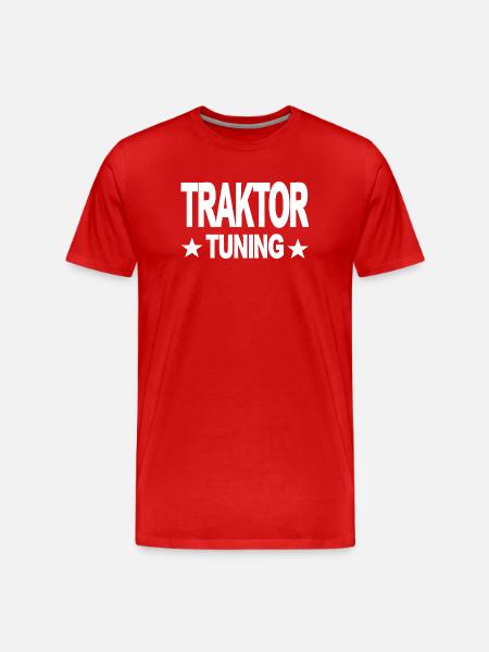 Traktor - Männer Premium Bio T-Shirt - Rot