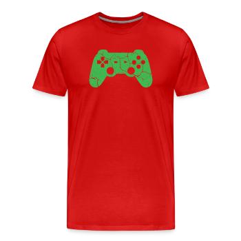 Controller Gaming  - T-shirt bio Premium Homme - rouge - Devant - Damien (186cm)