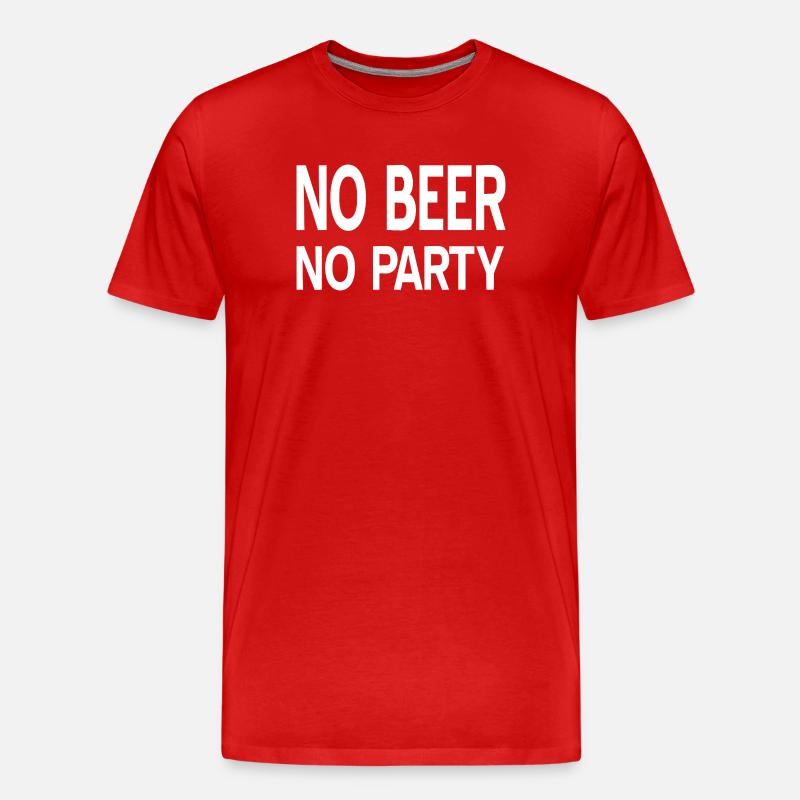 Bier - Männer Premium Bio T-Shirt - Rot