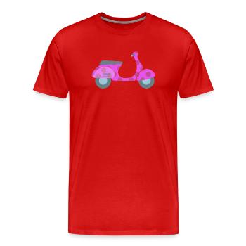 Roller Dots Dots Spring Italy Joie de vivre - Men's Premium Organic T-Shirt - red - Front - Damien (186cm)