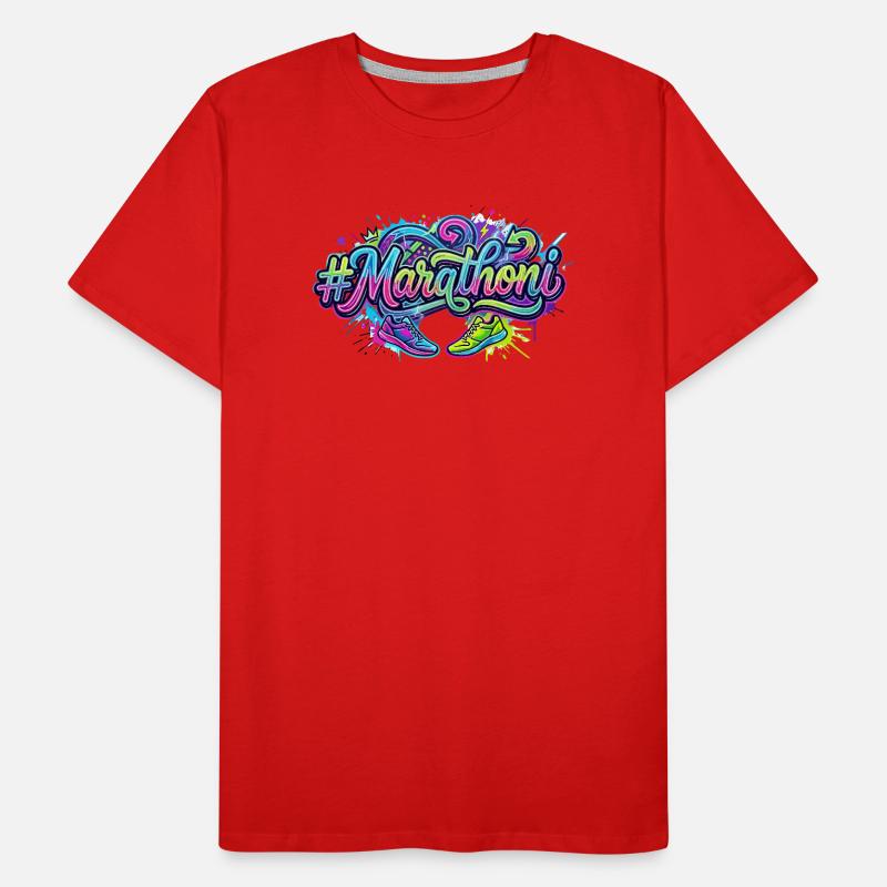 Marathoni Graffiti Running Shoes Men's Premium Organic T-Shirt