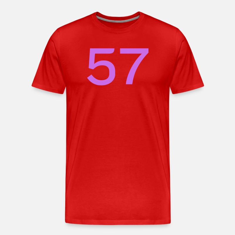 57 - Männer Premium Bio T-Shirt - Rot