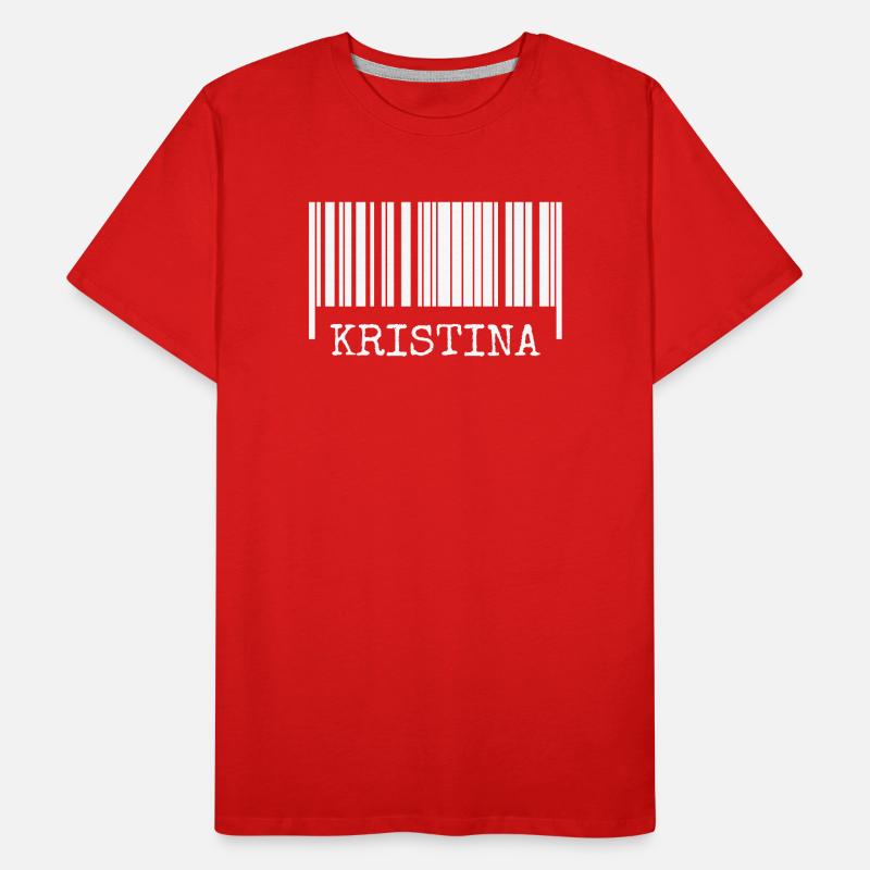 Cod à barres Kristina T-shirt bio Premium Homme