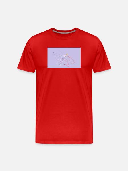 He didn't want to be late.... - Men's Premium Organic T-Shirt - red