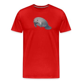Lamantin - T-shirt bio Premium Homme - rouge - Devant - Damien (186cm)