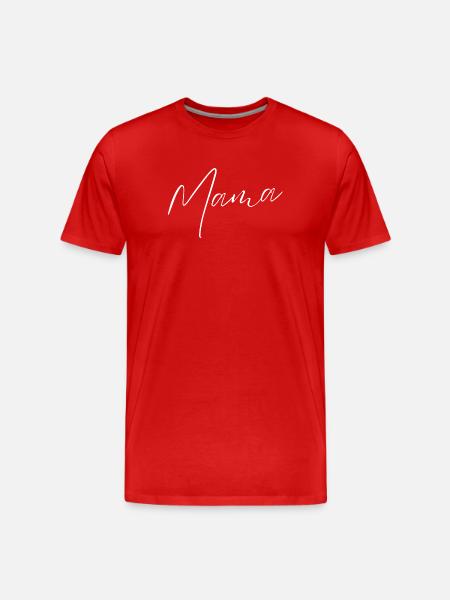 Mom lettering calligraphy - Men's Premium Organic T-Shirt - red