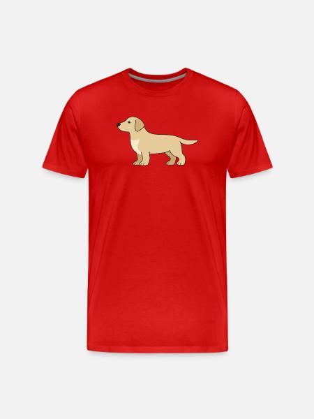 Zarter Retriever Silhouette - Männer Premium Bio T-Shirt - Rot
