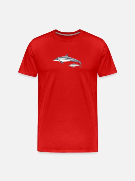 Dolphin acrobat - Long-beaked dolphin - Dauphin - Men's Premium Organic T-Shirt - red