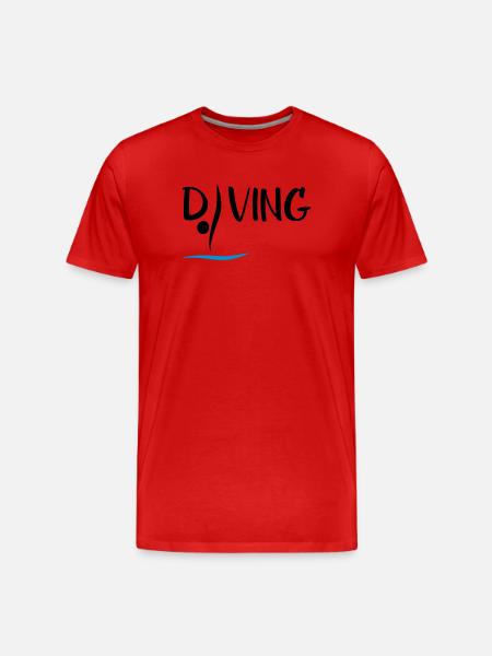 Turmspringen - Männer Premium Bio T-Shirt - Rot