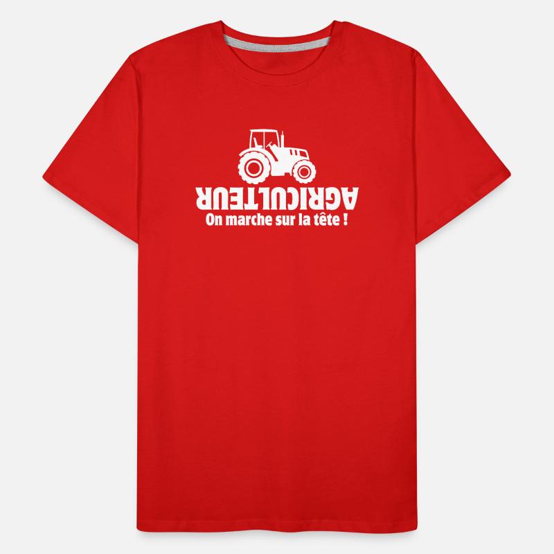 Bauer, Bauer, Bauer, Traktor Männer Premium Bio T-Shirt