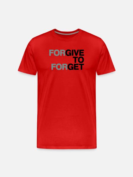 Forgive to forget - Men's Premium Organic T-Shirt - red