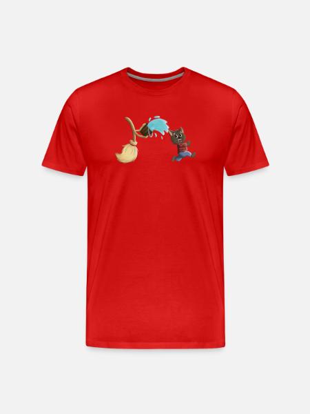 Der Zauberlehrling als Werwolf - Männer Premium Bio T-Shirt - Rot