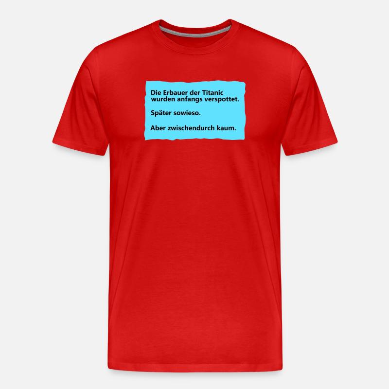 Titanic - Männer Premium Bio T-Shirt - Rot
