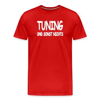 Tuning - Männer Premium Bio T-Shirt - Rot - Vorne - Damien (186cm)