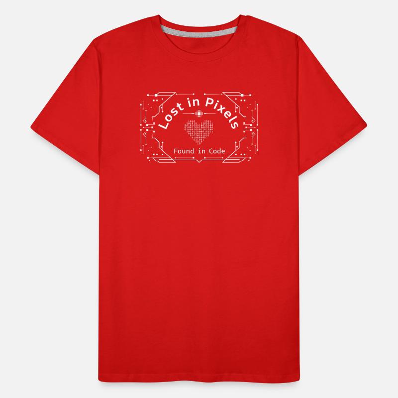 Perdu dans les pixels – Trouvé dans le code T-shirt bio Premium Homme