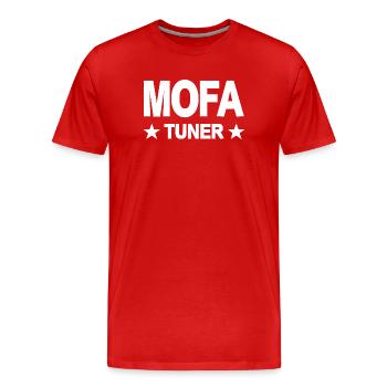 Mofa - Männer Premium Bio T-Shirt - Rot - Vorne - Damien (186cm)