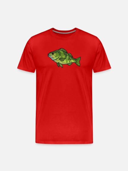 Geometric Perch Low Poly - Men's Premium Organic T-Shirt - red