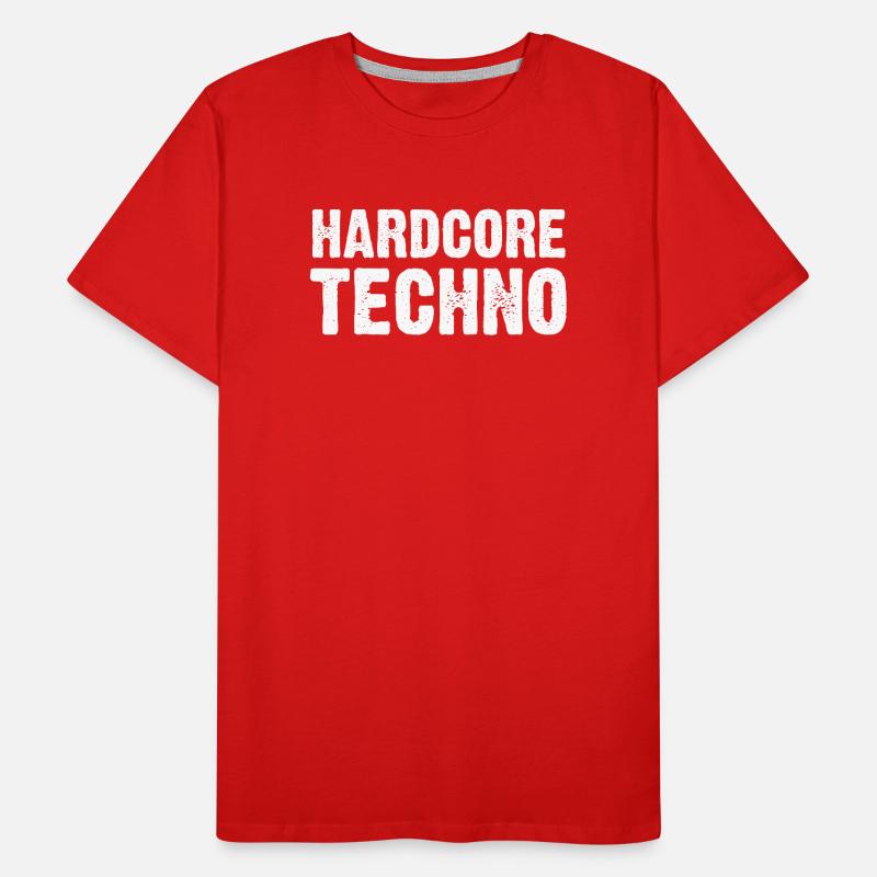 Hardcore Techno Distressed Men's Premium Organic T-Shirt