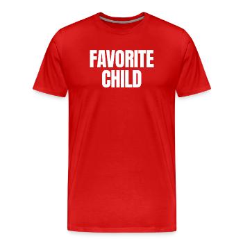 Favorite child - Men's Premium Organic T-Shirt - red - Front - Damien (186cm)