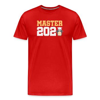 Master 2026 Abschluss Promotion Sponsion - Männer Premium Bio T-Shirt - Rot - Vorne - Damien (186cm)