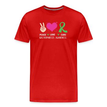 Darm Krankheit Gastroparese - Männer Premium Bio T-Shirt - Rot - Vorne - Damien (186cm)