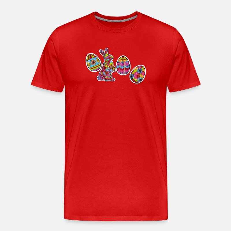 Frohe Ostern  - Männer Premium Bio T-Shirt - Rot