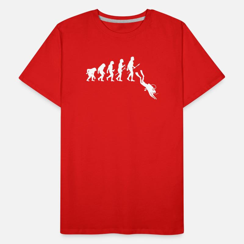 Taucher Evolution - Tauchen Männer Premium Bio T-Shirt